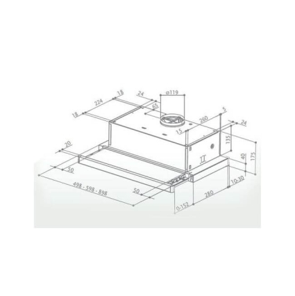 Вытяжка встраиваемая FABER FLOX BK A50